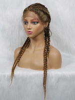 zaful Breathable Braid Hair Long Synthetic Lace Front Wig