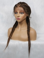 zaful Breathable Braid Hair Long Synthetic Lace Front Wig