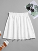 ZAFUL Broderie Anglaise Ruffle Mini Skirt L White