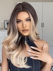 zaful Brown Gold Gradient Golden Long Wavy Synthetic Wig