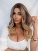 zaful Brown Gold Mixed Color Long Wavy Fluffy Synthetic Wig