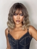 zaful Brown Gold See-through Bang Shoulder-length Synthetic Wig