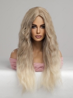 zaful Brown Gradient Blonde Color Long Curly Synthetic Wig