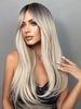 zaful Brown Gradient Blonde Side Part Long Natural Wavy Synthetic Wig
