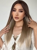 zaful Brown Gradient Blonde Silky Straight Synthetic Wig