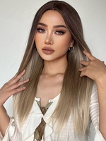 zaful Brown Gradient Blonde Silky Straight Synthetic Wig