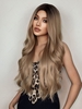 zaful Brown Gradient Color Fluffy Long Wavy Synthetic Wig