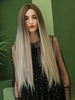 zaful Brown Gradient Color Long Silky Straight Haircut Synthetic Wig