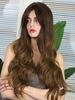 zaful Brown Gradient Color Long Wavy Synthetic Wig
