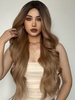 zaful Brown Gradient Color Long Wavy Synthetic Wig