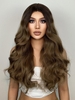 zaful Brown Gradient Color Long Wavy Synthetic Wig
