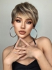 zaful Brown Gradient Color Side Bang Ultrashort Synthetic Wig
