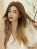 zaful Brown Gradient Gloden Fluffy Wavy Long Synthetic Wig