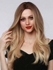 zaful Brown Gradient Gloden Long Natural Wavy Synthetic Wig
