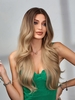 zaful Brown Gradient Gloden Long Wavy Synthetic Wig