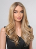 zaful Brown Gradient Gold Long T-shaped Lace Front Synthetic Wig