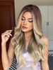 zaful Brown Gradient Gold Wavy Long Synthetic Wig