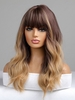 zaful Brown Gradient Golden Color Full Bang Wave Synthetic Wig