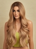zaful Brown Gradient Golden Long Wavy Heat Resistant Synthetic Hair Wig