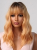 zaful Brown Gradient Orange Deep Wave See-through Bang Synthetic Wig