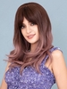 zaful Brown Gradient Pink Middle Part Long Wavy Synthetic Wig