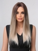zaful Brown Gradient Platinum Color Long Silky Straight Synthetic Wig