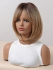 zaful Brown Gradient Short Bob Haircut Synthetic Hair