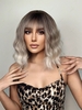 zaful Brown Gradient White See-through Bang Wavy Synthetic Wig