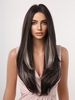 zaful Brown Highlight Long Straight Synthetic Wig