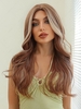 zaful Brown Highlight Long Wavy Synthetic Wig