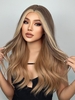 zaful Brown Highlight Long Wavy Synthetic Wig