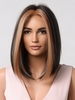 zaful Brown Highlight Shoulder-length Bob Haircut Straight Synthetic Wig