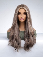 zaful Brown Mixed Color Fluffy Long Wavy Synthetic Wig
