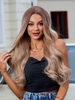zaful Brown Mixed Color Long Wavy Synthetic Wig
