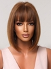 zaful Brown Mixed Color See-through Bangs Shoulder-length Synthetic Wig