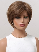 zaful Brown Mixed Color Short Straight Synthetic Wig