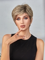 zaful Brown Mixed Color Short Straight Synthetic Wig