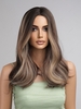 zaful Brown Mixed Light Brown Mid-length Wavy Synthetic Daily Wig