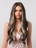 zaful Brown Mixed Long Natural Wavy Synthetic Wig