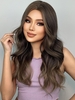 zaful Brown Ombre Long Wavy Synthetic Wig