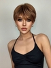 zaful Brown Side Bang Synthetic Ultrashort Wig