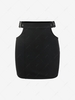 ZAFUL Buckle Studded Pelvic Cutout Mini Skirt M Black