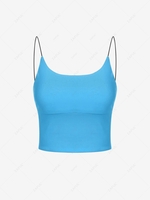 ZAFUL Bungee Strappy Ladder Cutout Cami Top S Blue
