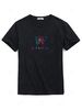 ZAFUL Butterfly Colored Foil Print T Shirt L Black