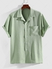 ZAFUL Button Fly Front Pocket Design Shirt L Light green