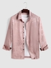 ZAFUL Button Up Floral Jacquard Casual Shirt Xl Light pink