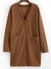 ZAFUL Button Up Front Pockets Cardigan S Tiger orange