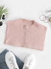 ZAFUL Button Up Open Side Crop Vest Sweater Light orange