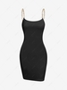 ZAFUL Chain Straps Mini Slinky Dress Xl Black