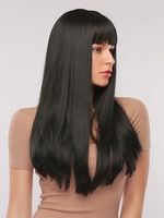 zaful Charming Full Bang Long Straight Synthetic Wig